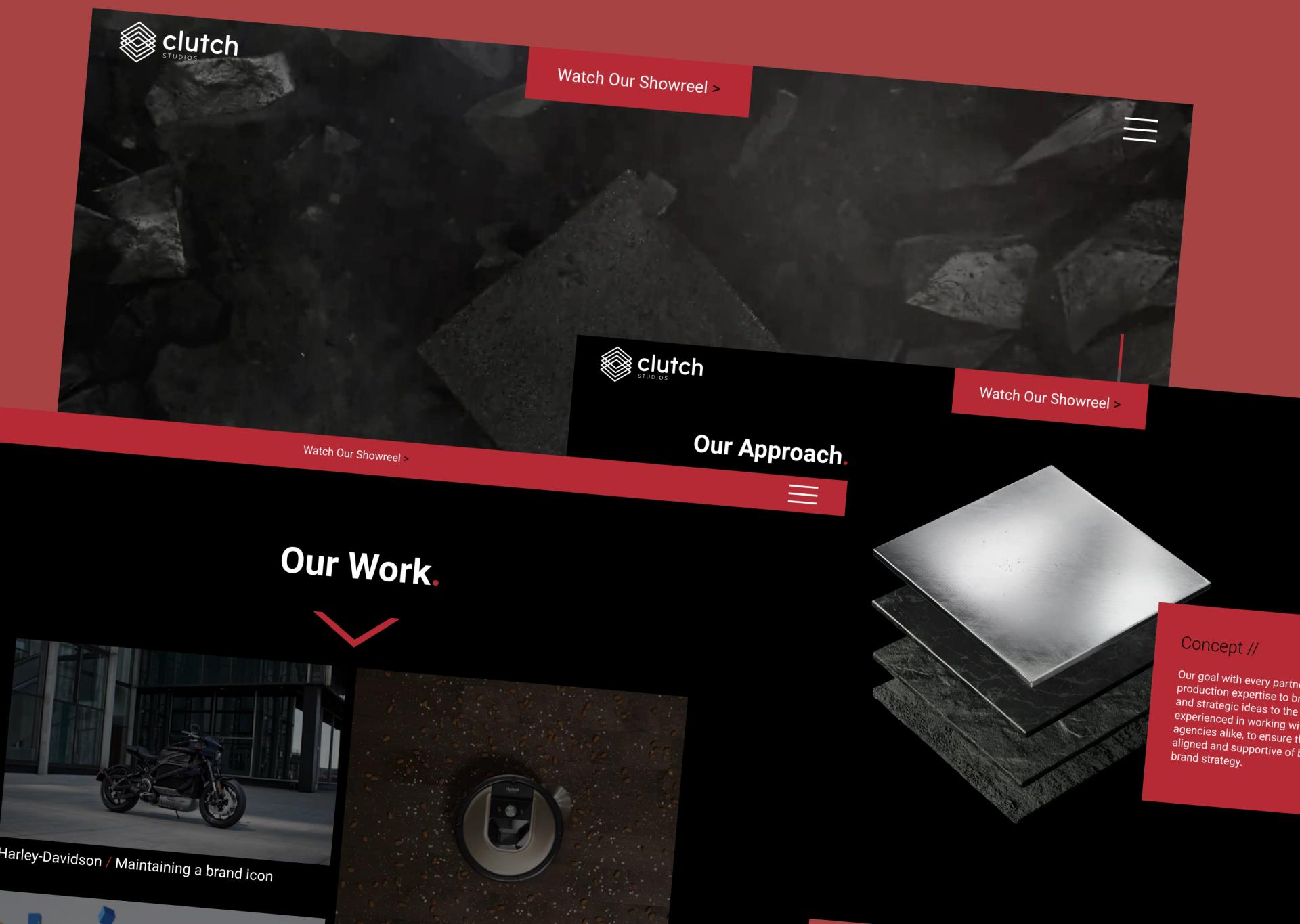 Clutch Studios Website project screenshots